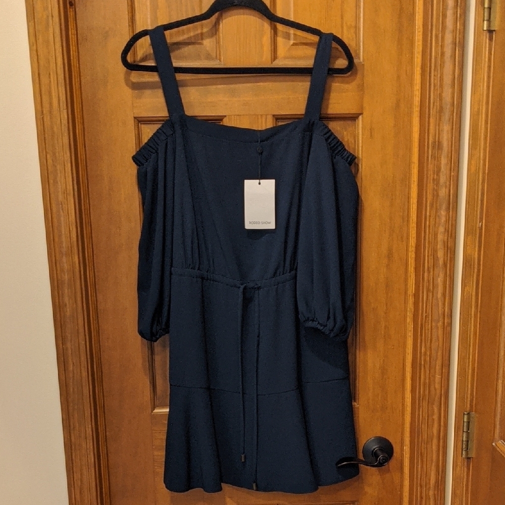 Rodeo Show Elegant Navy Blue sort mini Dress Formal cocktail 8